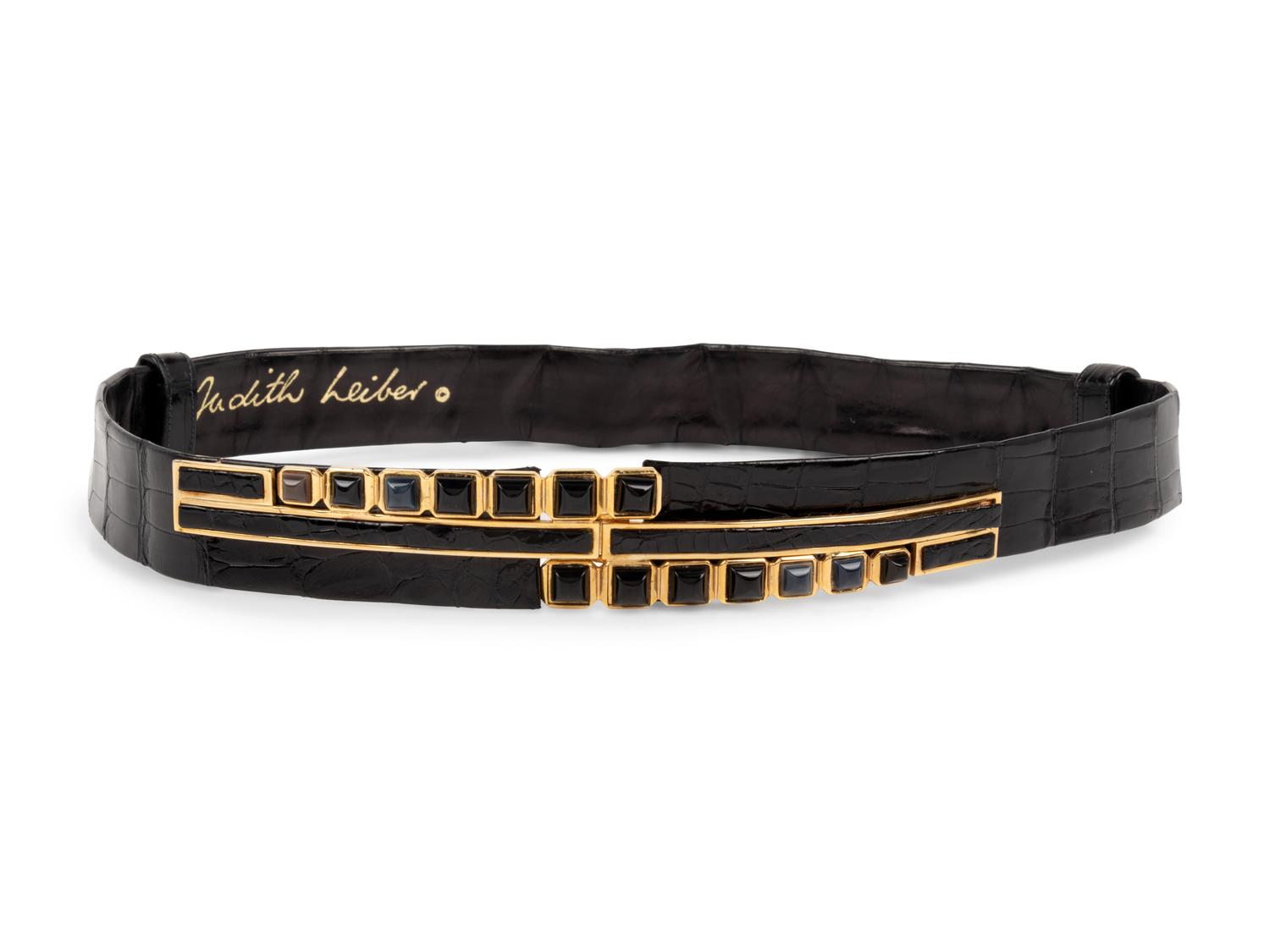 Three Judith Leiber Items, 1980-90s: One Bag & Two Belts