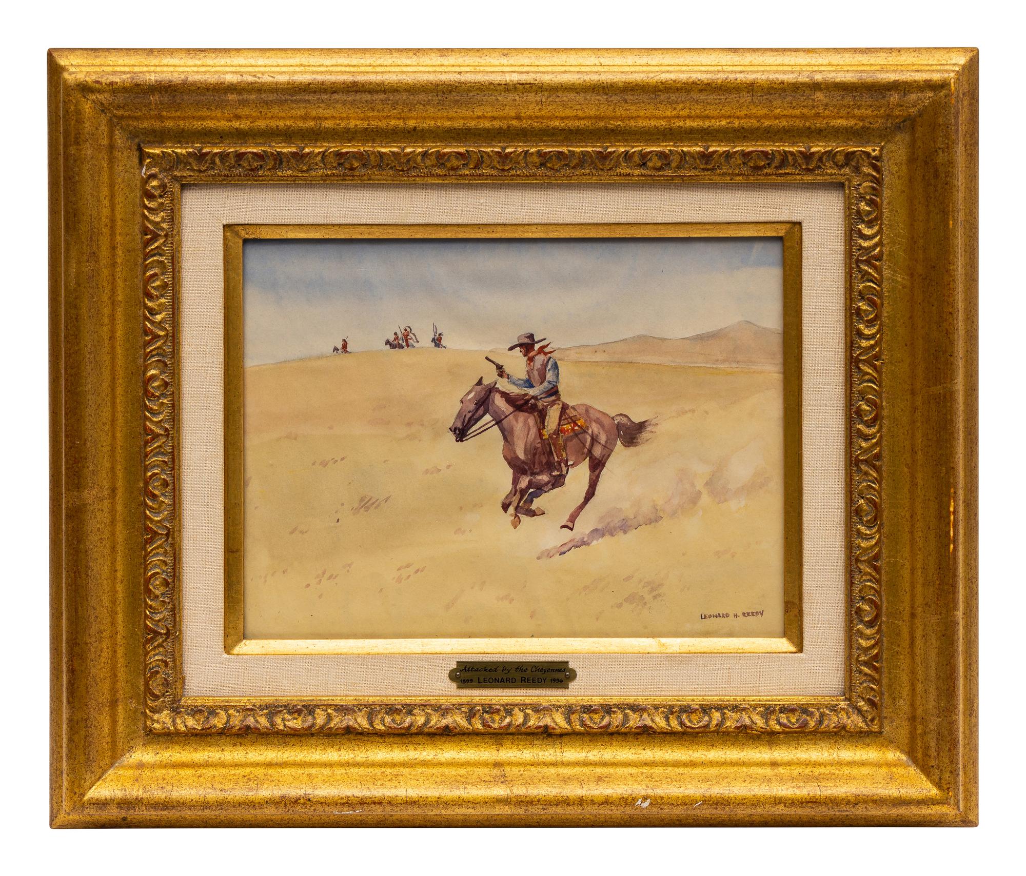 Three Works: Wild Horses Hunter , Outlaw Pursued and Attacked by the Cheyennes