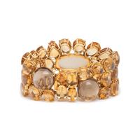 FRENCH, MOONSTONE, SMOKY QUARTZ, AND CITRINE BRACELET