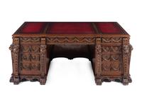 A George III Style Mahogany Partners' Desk
