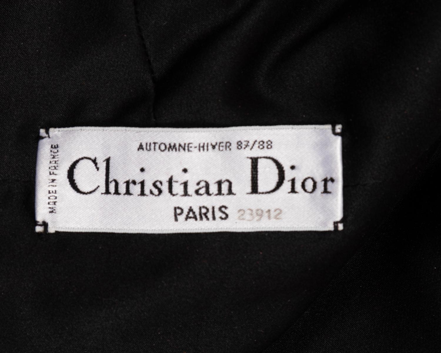 Christian Dior Haute Couture Velvet and Satin Evening Dress, Fall/Winter 1987-88