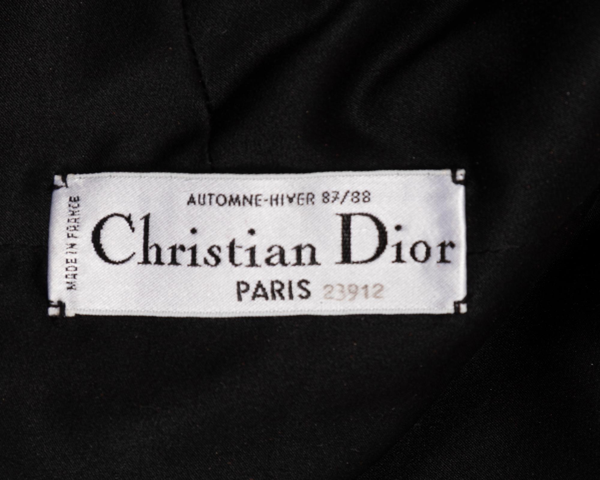 Christian Dior Haute Couture Velvet and Satin Evening Dress, Fall/Winter 1987-88