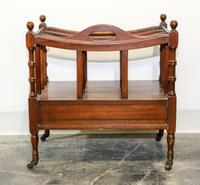 A Regency Style Mahogany Canterbury Height 19 7/8 x width 19 x depth 13 inches. — EARLY 20TH CENTURY
