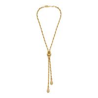 Yellow Gold and Diamond Slide Lariat Necklace
