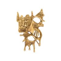 YELLOW GOLD BROOCH