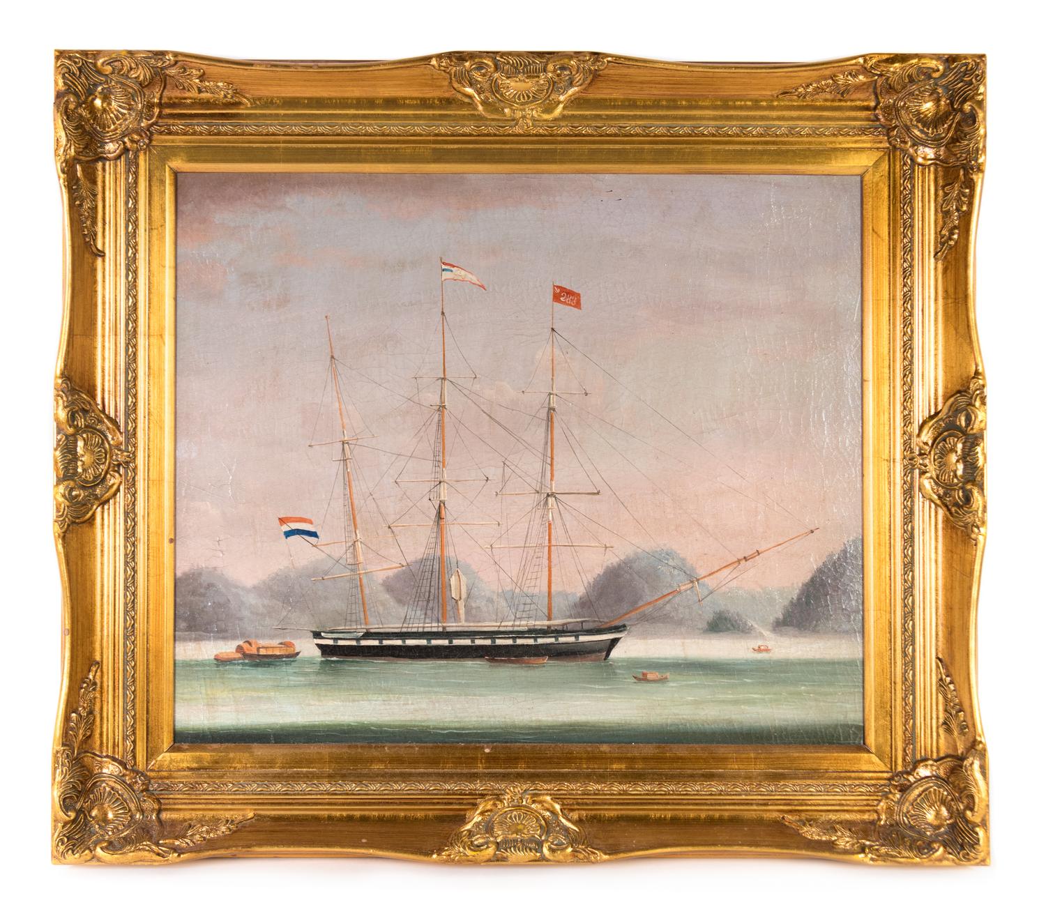 A Chinese Export Painting, , Ships