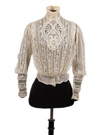 Collection of Six Shirtwaists and One Straw Hat, 1890-1920