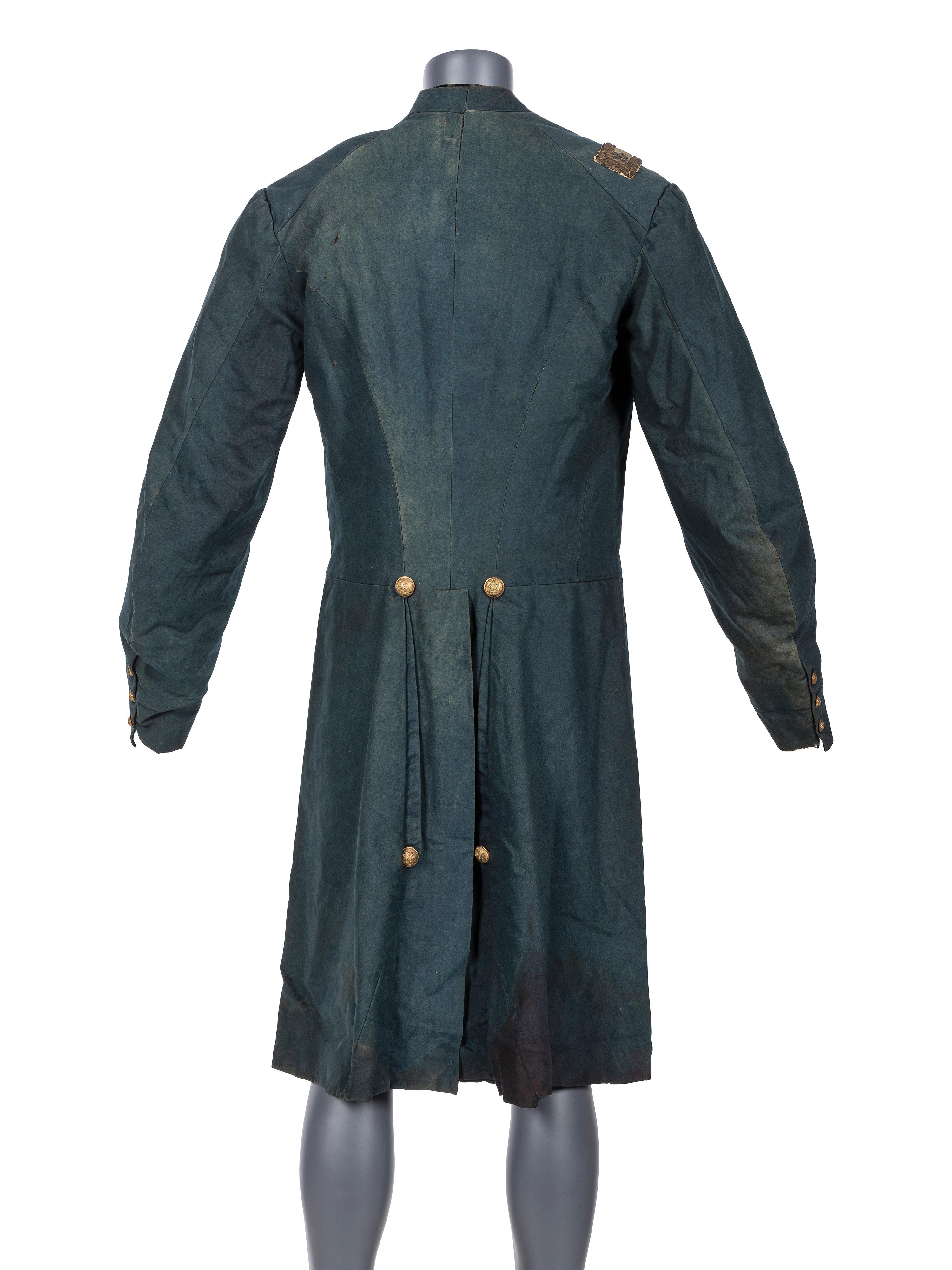 A collection of items identified to Lieutenant Colonel Jonathan Biggs, 123rd Illinois Infantry, “Wilder’s Brigade,” highlighted by bullet-struck frock coat and vest worn during the assault on Selma, Alabama. 2 April 1865.