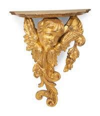 A Pair of Italian Giltwood Wall Brackets