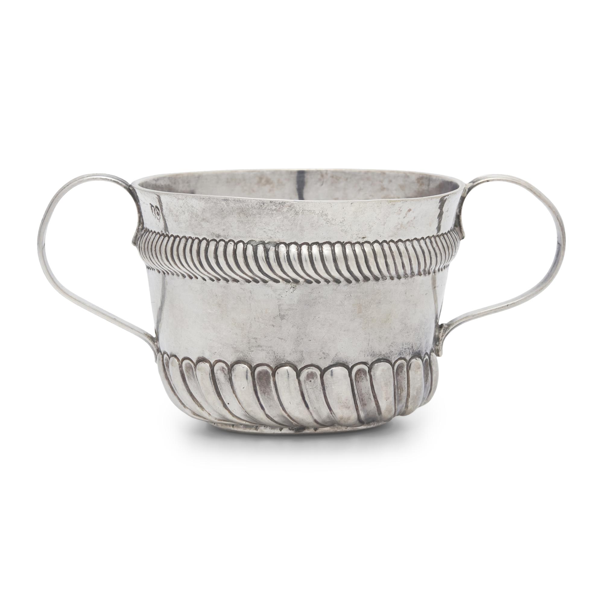 A Silver Caudle Cup