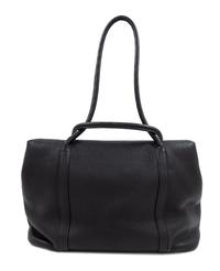 An Hermès Black Togo Martin Margiela Design Initiale Bag, 9.5" H x 12.5" W x 6" D; Handle drop: 10".
