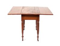 An American Drop-Leaf Table Height 29 1/4 x width 42 x depth 42 inches.