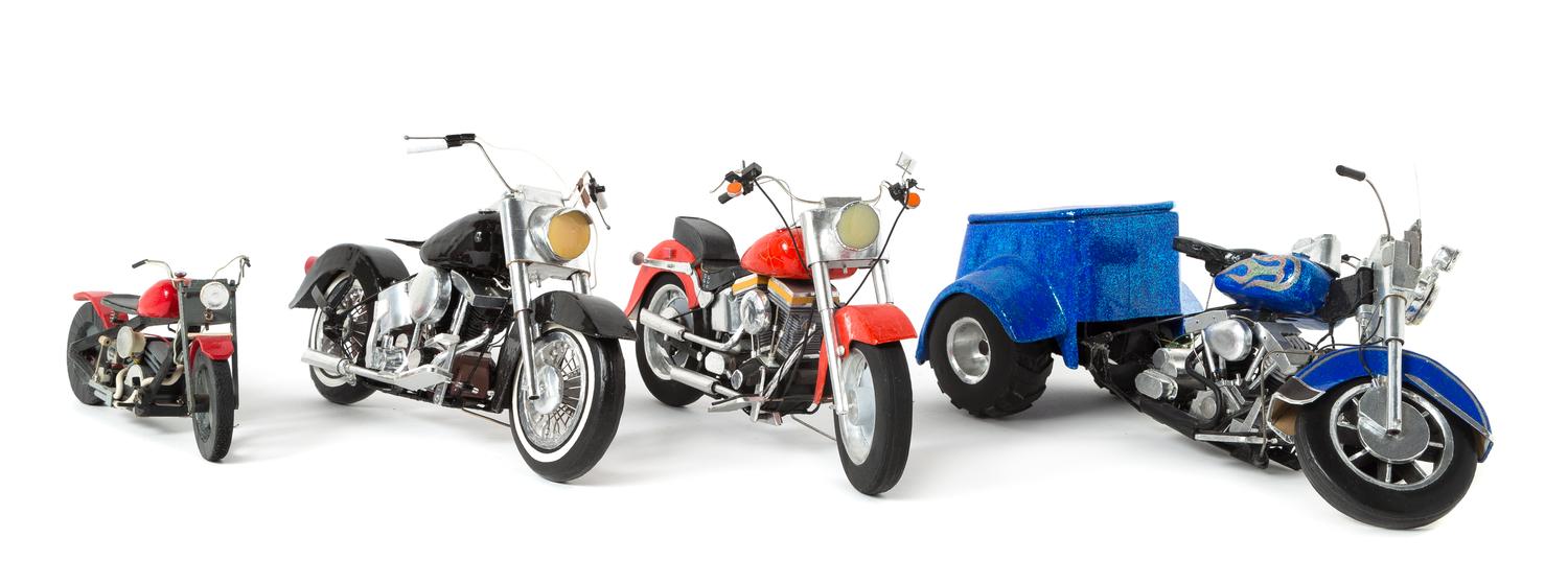 Chip Jarrett, (American, b. 1955), Group of Four Motorcycles