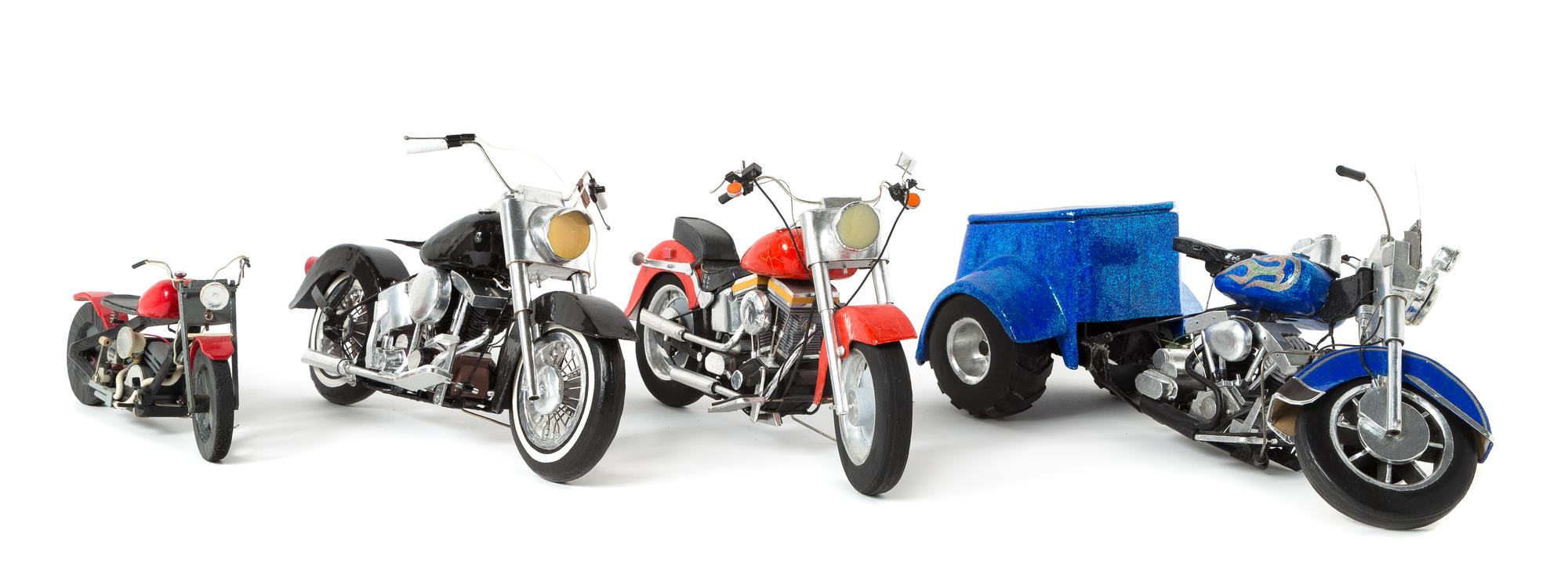 Chip Jarrett, (American, b. 1955), Group of Four Motorcycles
