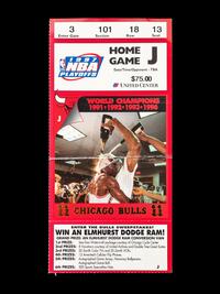 A Collection of 13 Chicago Bulls Michael Jordan Last Dance Era 1996-97 Regular Season and Playoff Tickets and Stubs