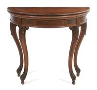 An English Games Table, Height 29 1/2 x width 33 1/4 inches (closed).