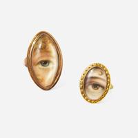 Two Georgian "Lover's Eye" rings early 19th century