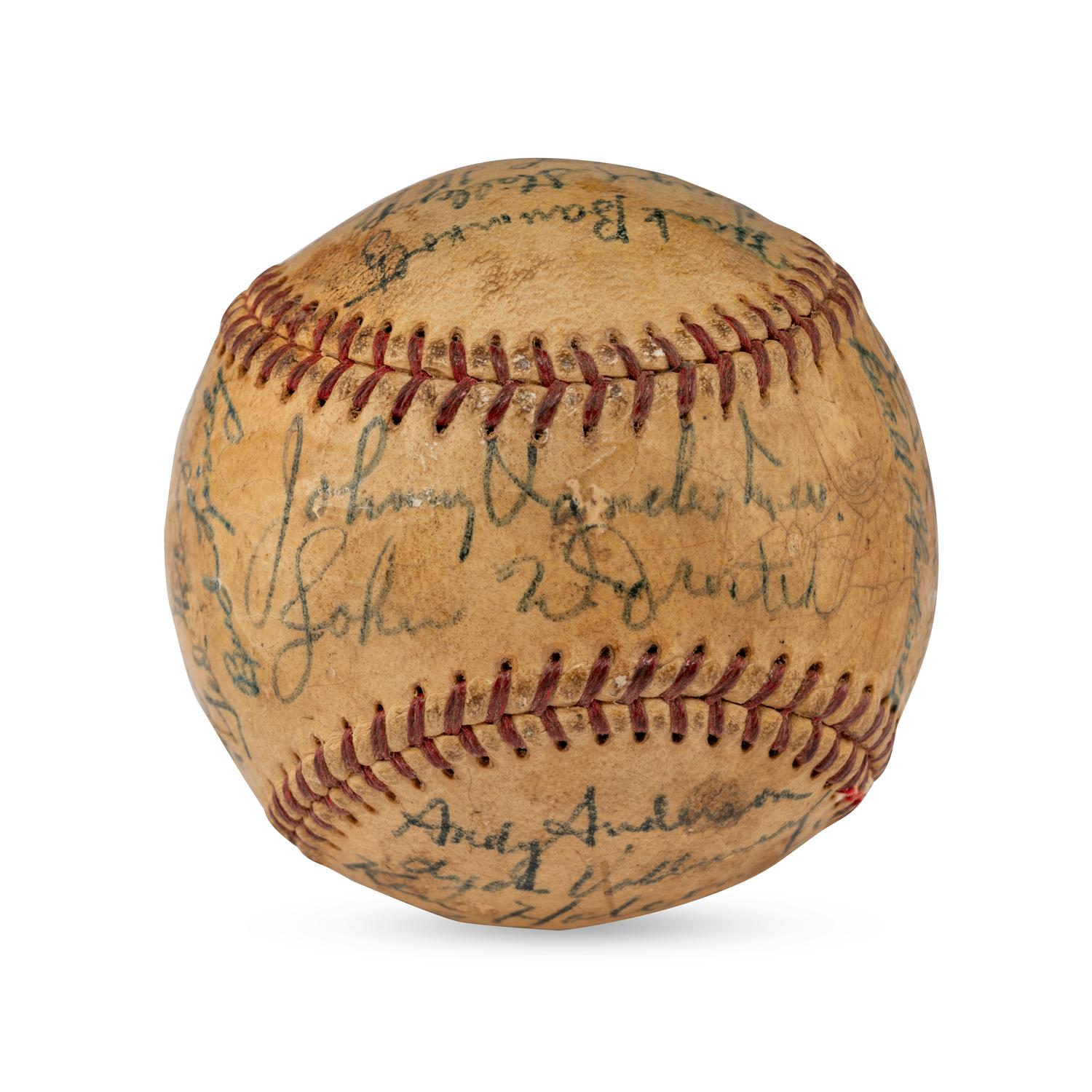 A 1948 Cincinnati Reds Team Signed Autograph Baseball