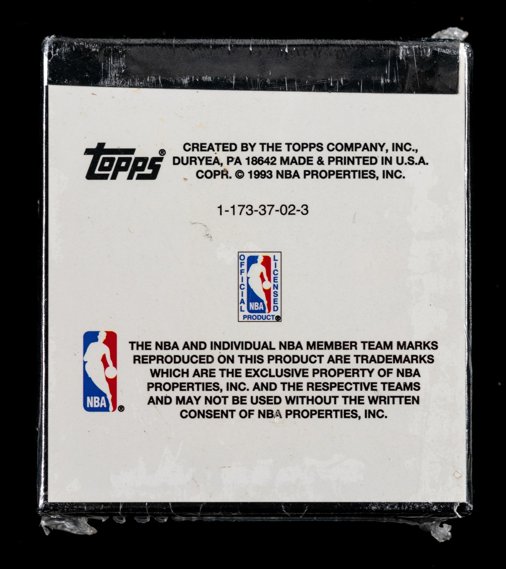 A 1993-94 Topps Stadium Club NBA Basketball Members Only Series Two Factory Sealed Box