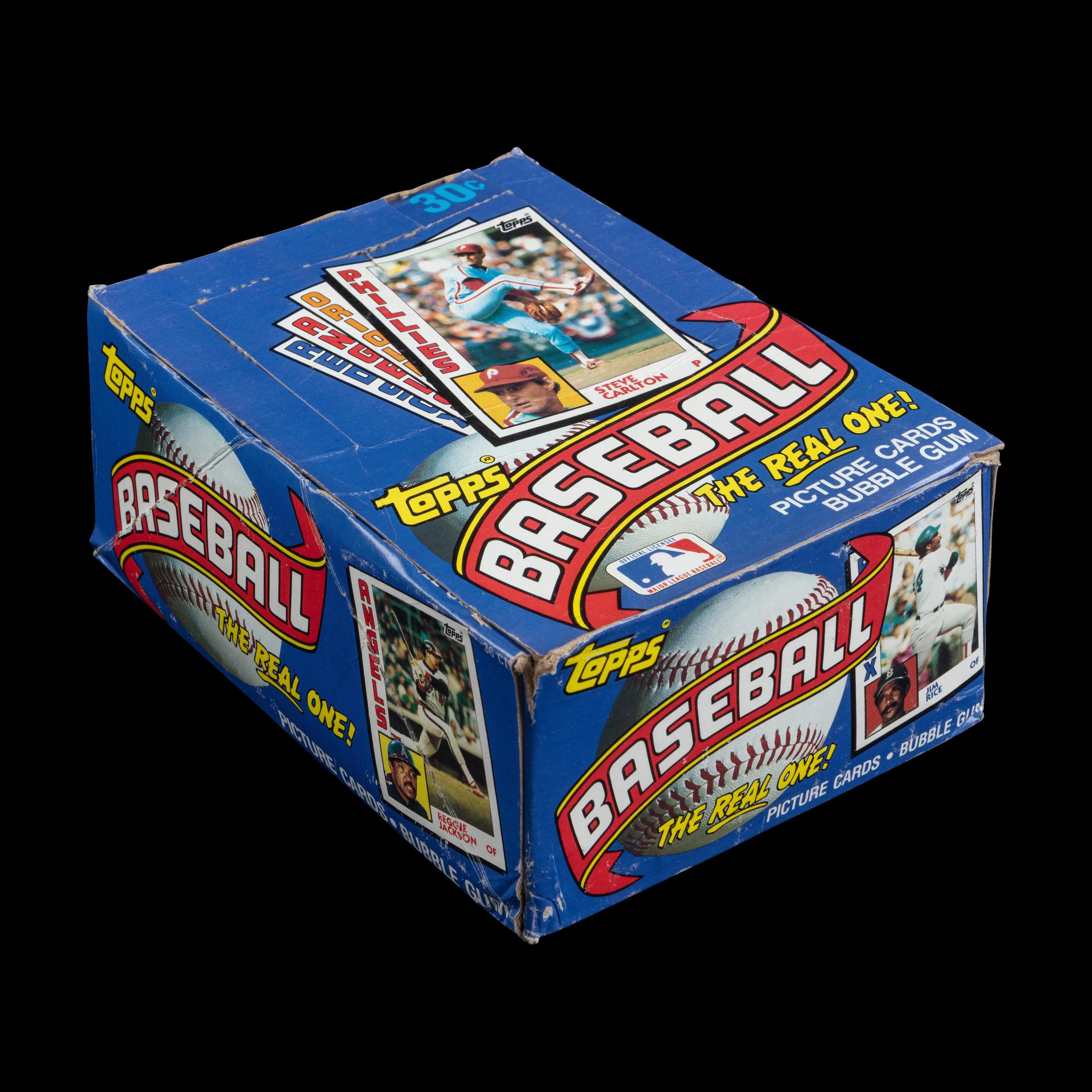 An Unopened Wax Box of 1984 Topps Baseball Cards
