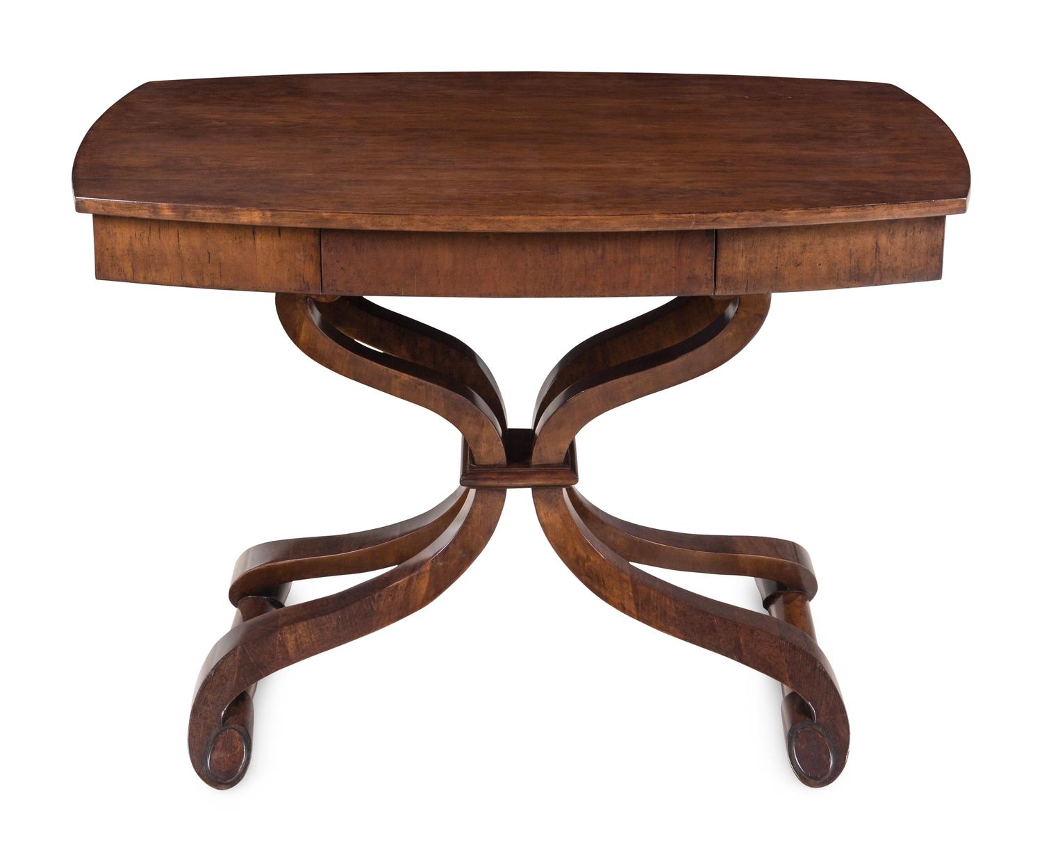 A Contemporary Walnut Center Table