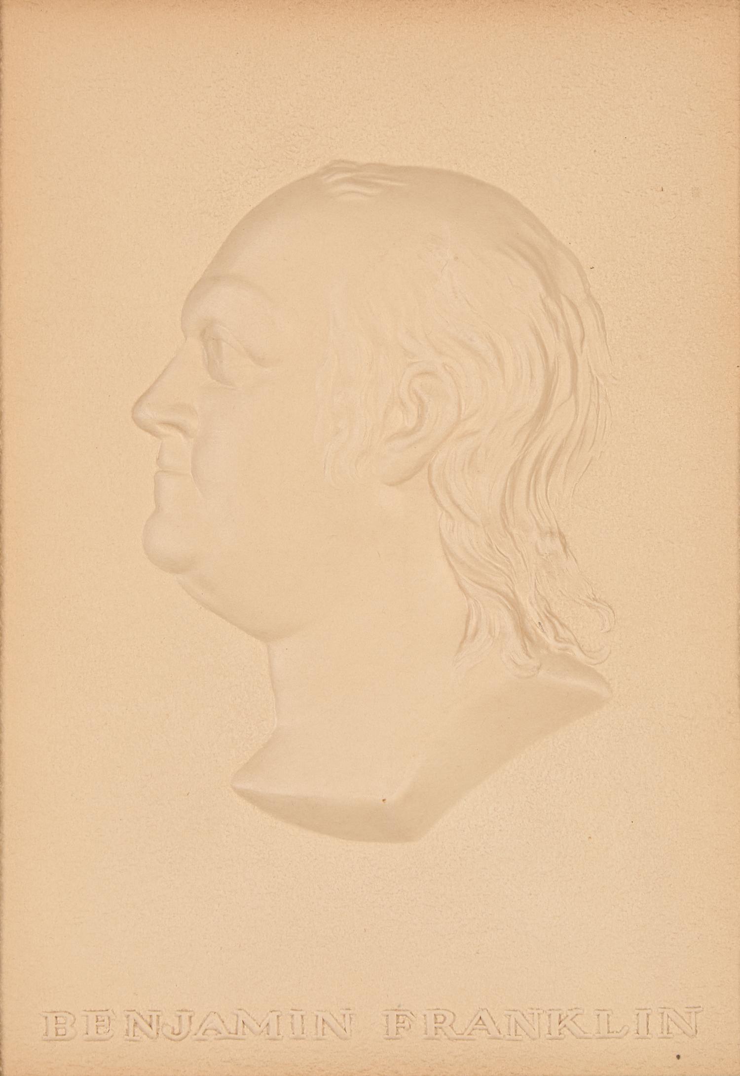 An Embossed Paper Profile Bust of Benjamin Franklin