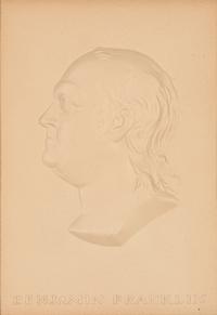 An Embossed Paper Profile Bust of Benjamin Franklin