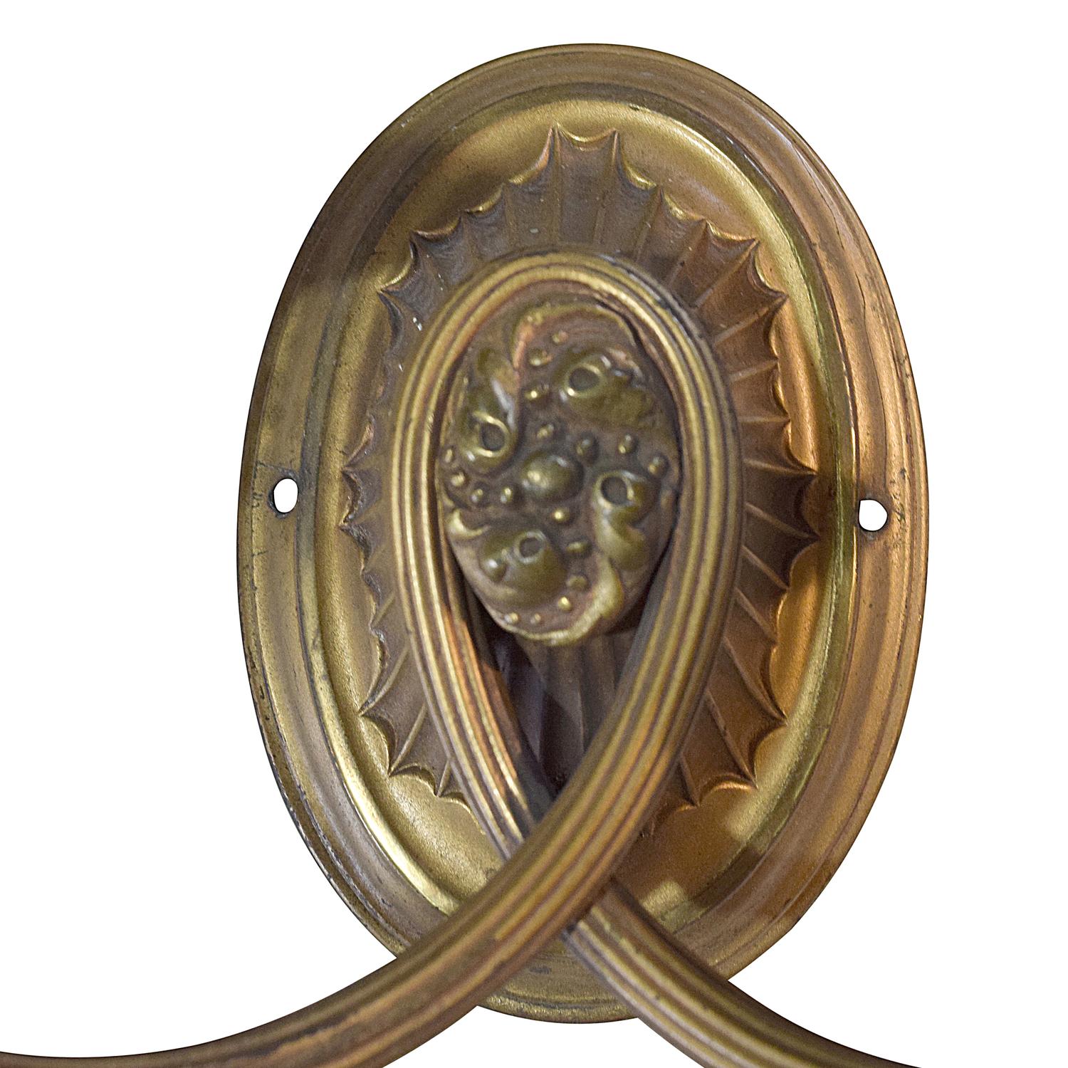 A Brass Two-Arm Sconce 12" W x 7" D x 10" H — United States, Circa 1920