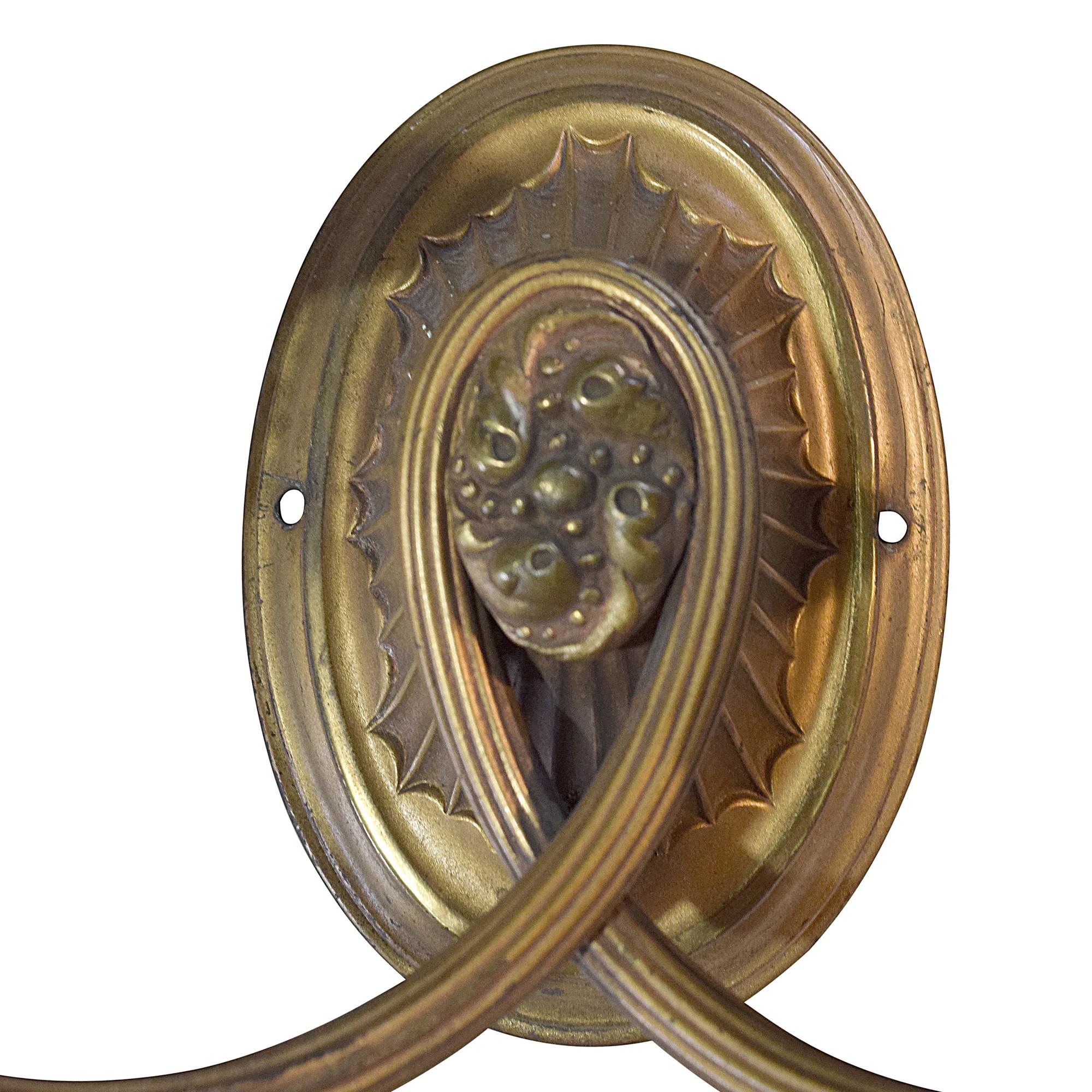 A Brass Two-Arm Sconce 12" W x 7" D x 10" H — United States, Circa 1920