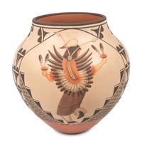 Polychrome Pottery Jar, with Dancers