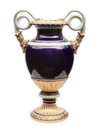 A Meissen Porcelain Snake-Handled Urn