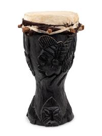 An African Wood and Leather Drum