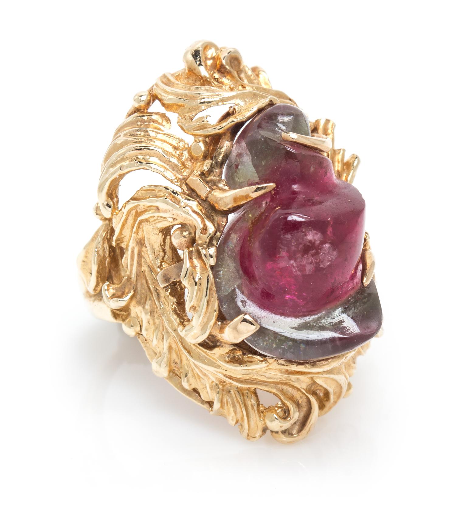 A Yellow Gold and Tourmaline Ring, 11.50 dwts.