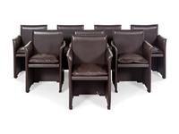 A Set of Eight Leather-Upholstered Armchairs (ETA #4)