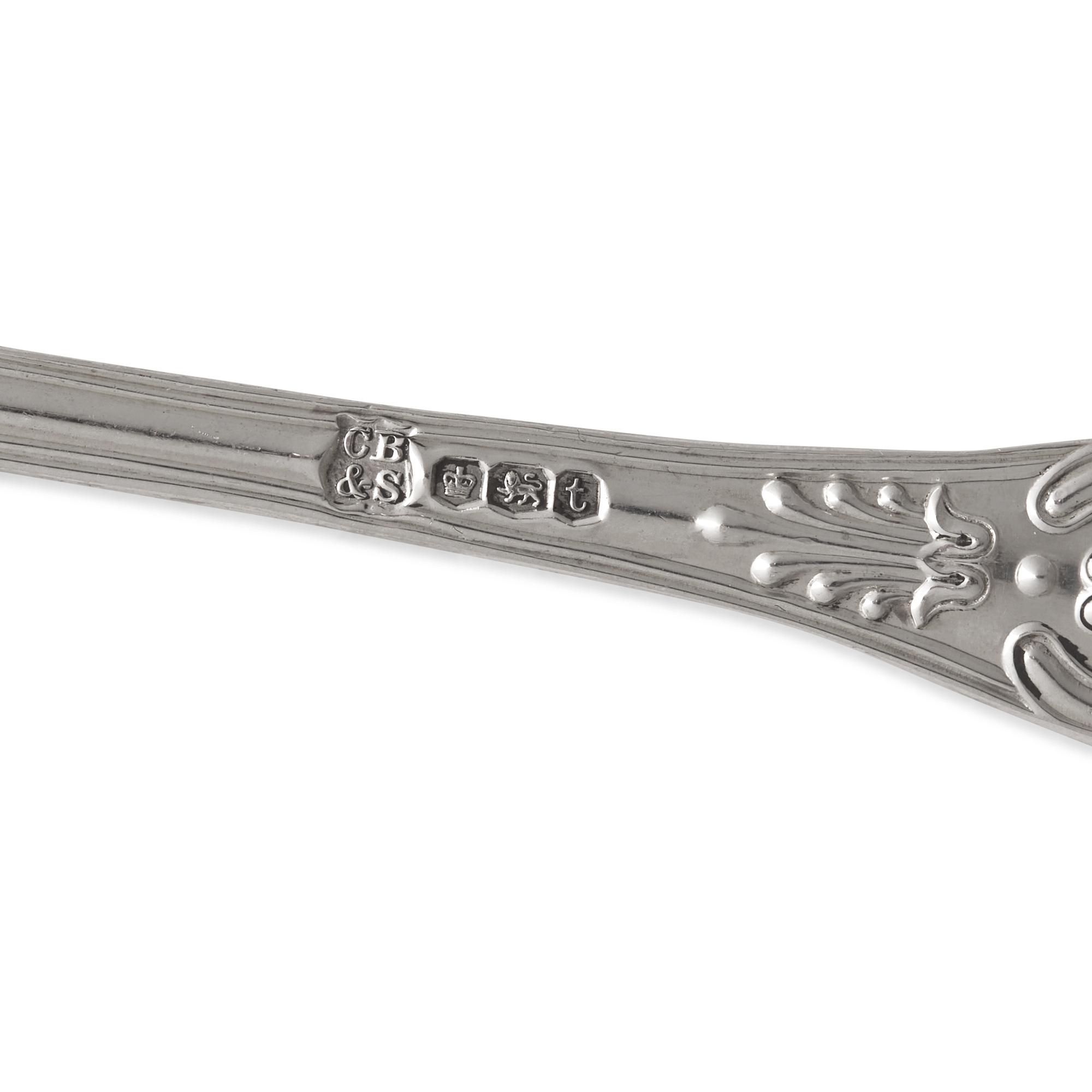 An Assembled English Silver Flatware Service