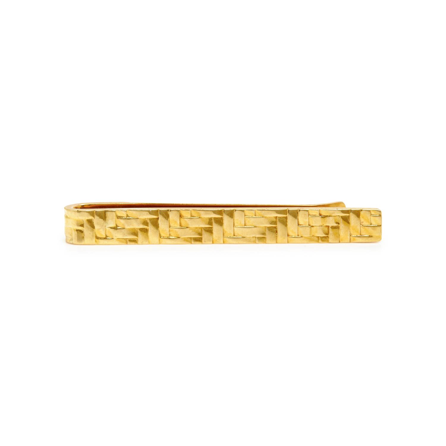 COLLECTION OF SIGNED YELLOW GOLD TIE BARS
