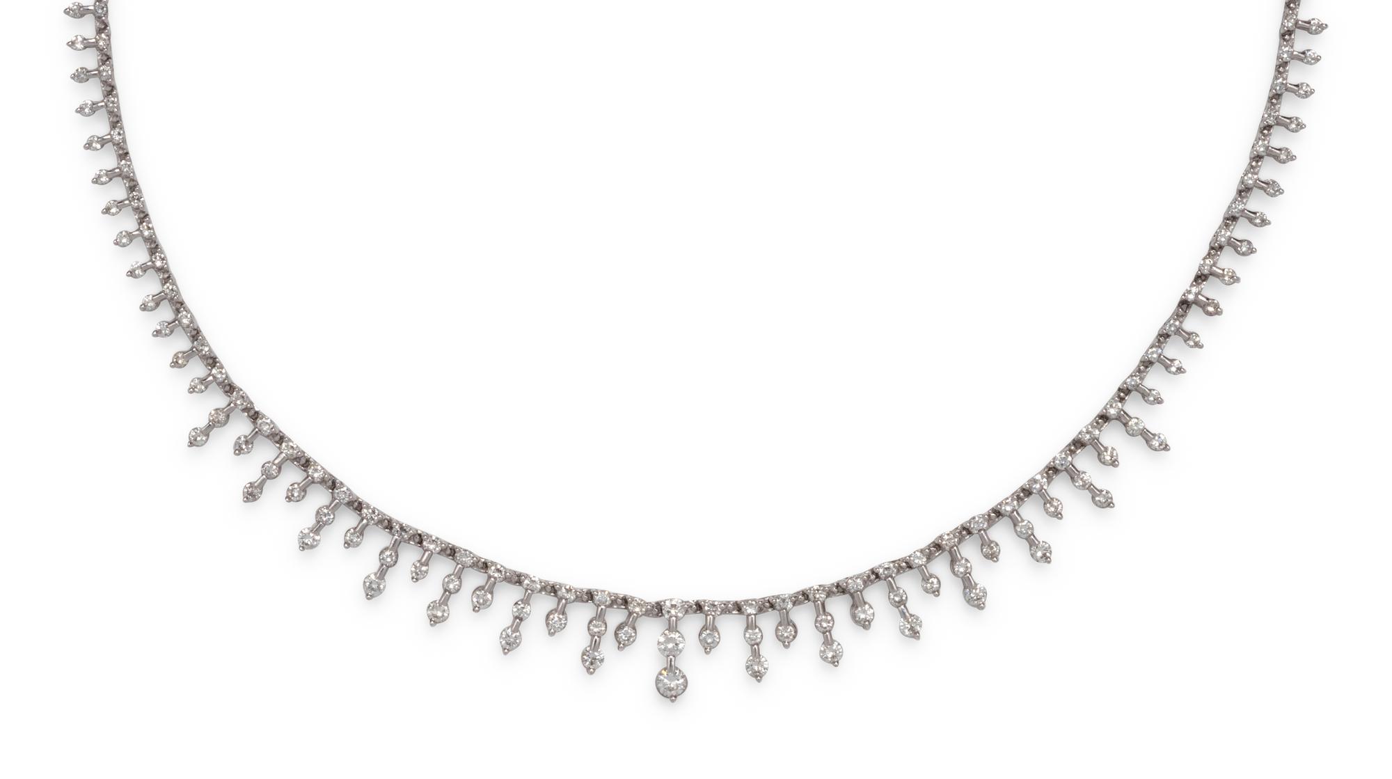 SOPHIA D., DIAMOND FRINGE NECKLACE