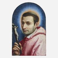Carlo Dolci (Italian, 1616–1686) Portrait of San Carlo Borromeo, Bust-Length