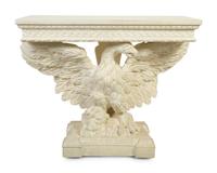 A George III Style White-Painted Pine Carved Eagle Console Table — 20TH CENTURY