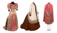 Collection of 19th Century Clothing: One Dress, Four Capes