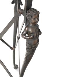 A French Bronze Marble-Top Side Table