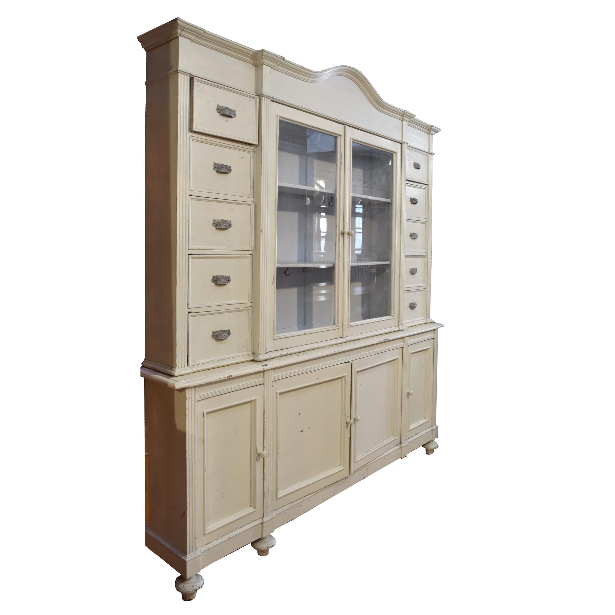 A Painted Multi-Drawer Cabinet 87" W x 14" D x 101" H — Italy, Early 20th Century