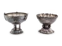 Two Japanese Sterling Silver Stem Bowls