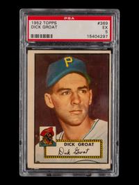 A 1952 Topps Dick Groat High Number Baseball Card No. 369 (PSA 5 EX)