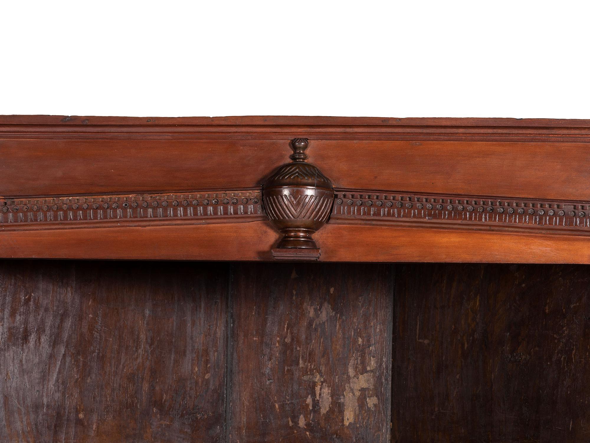 A One-Piece Sheraton Cherry Corner Cupboard
