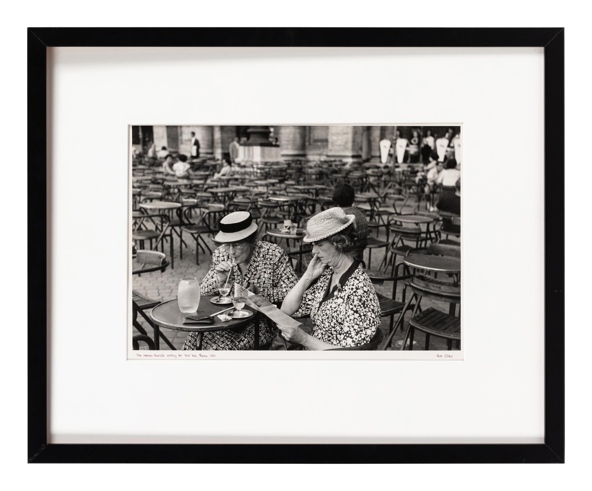 Ruth Orkin (1921-1985) Two American Tourists Waiting for Tour Bus, Rome, Italy, 1951