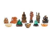 Eleven Chinese Soapstone Figures