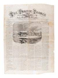 [CHICAGO FIRE]. The Prairie Farmer. Vol. 42, no. 42. Chicago, 21 October 1871. With frontpage reporting of the Chicago Fire.