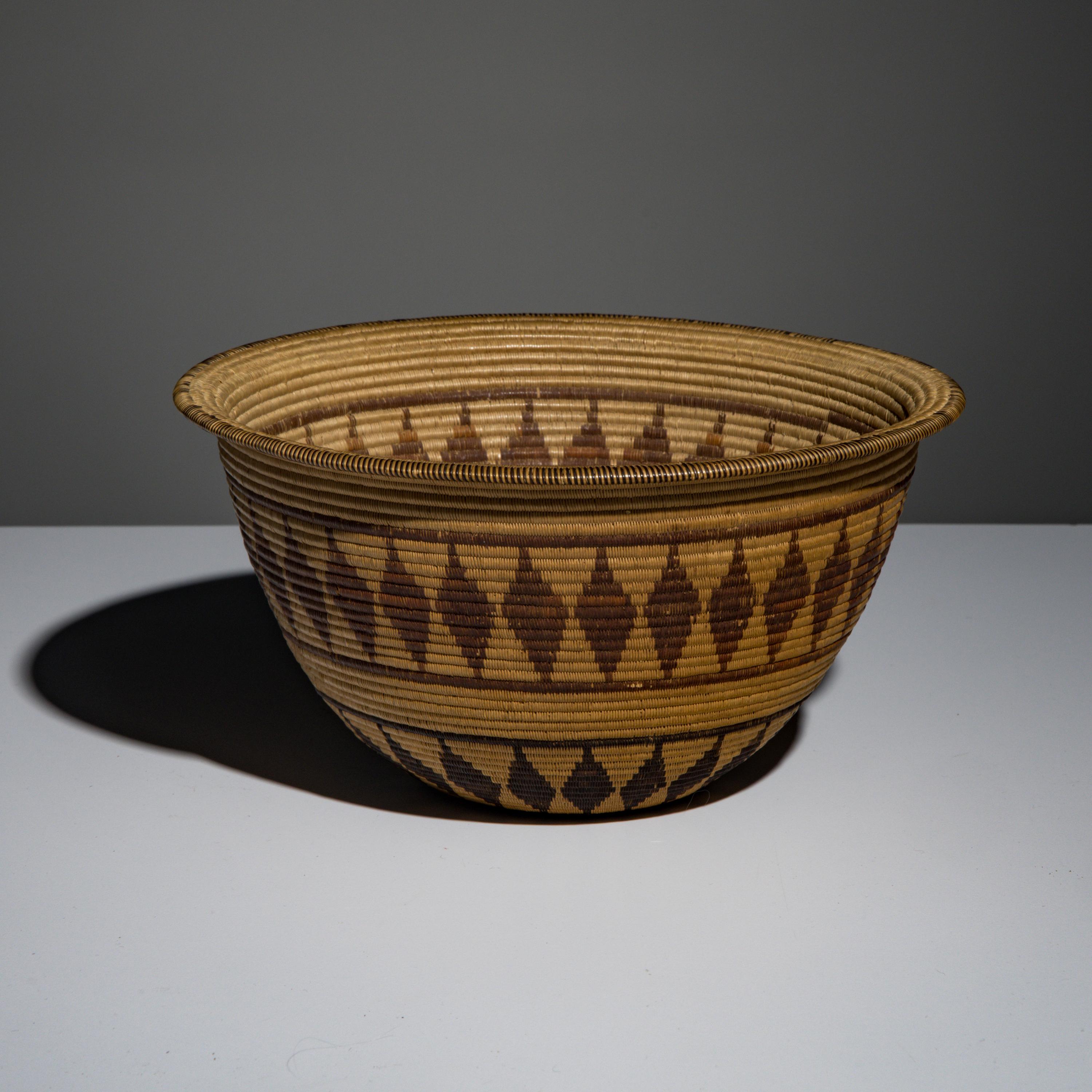 Panamint Polychrome Basket, with Uniquely Flattened Rim