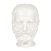 An Italian White Glazed Janiform Bust
